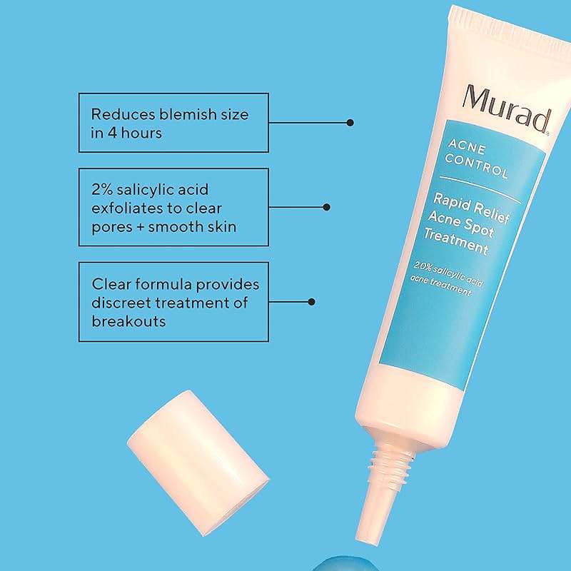 Murad Rapid Relief Acne Spot Treatment - Fast-Acting Blemish Spot Treatment with 2% Salicylic Acid, Pine & Thyme Complex, Horse Chestnut and Oat - Clear Gel Treats Acne & Soothes Skin Fast - Image 2