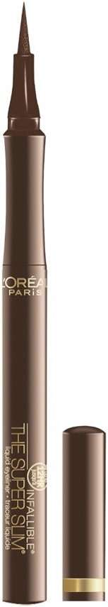 L'Oreal Paris Makeup Infallible Super Slim Long-Lasting Liquid Eyeliner, Ultra-Fine Felt Tip, Quick Drying Formula, Glides on Smoothly, Brown, 0.03 fl oz., 1 Count - Image 1