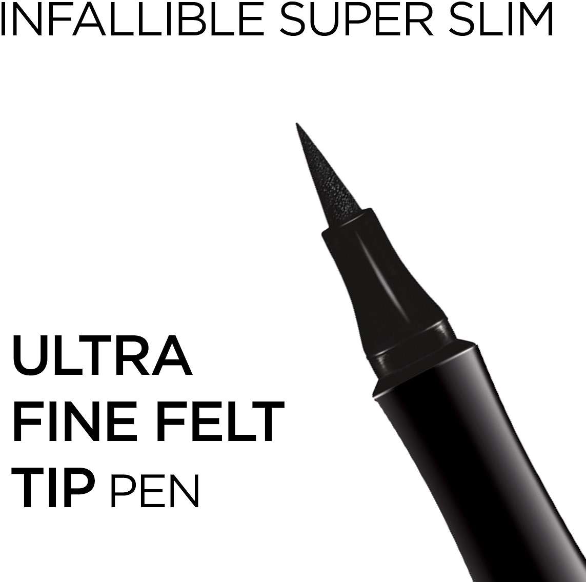 L'Oreal Paris Makeup Infallible Super Slim Long-Lasting Liquid Eyeliner, Ultra-Fine Felt Tip, Quick Drying Formula, Glides on Smoothly, Brown, 0.03 fl oz., 1 Count - Image 3