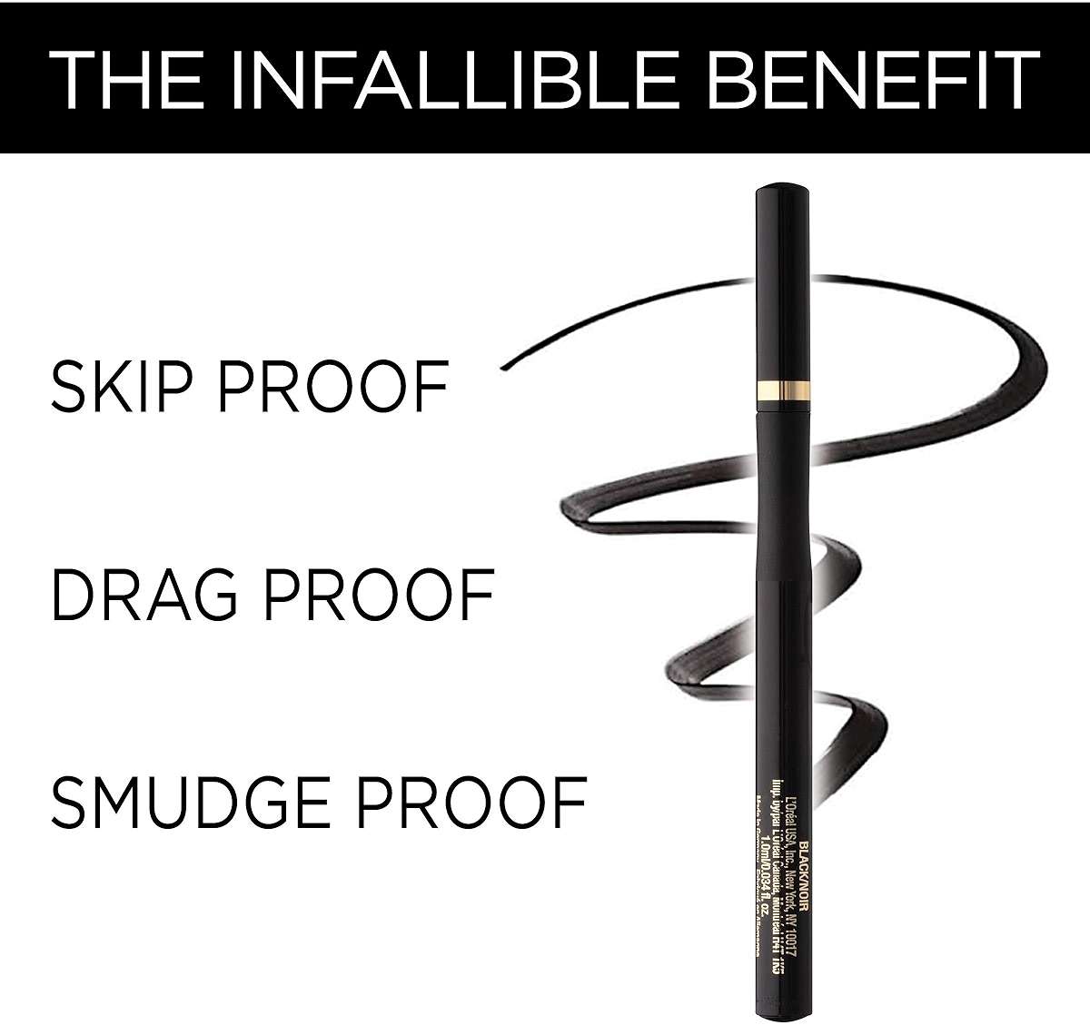 L'Oreal Paris Makeup Infallible Super Slim Long-Lasting Liquid Eyeliner, Ultra-Fine Felt Tip, Quick Drying Formula, Glides on Smoothly, Brown, 0.03 fl oz., 1 Count - Image 4