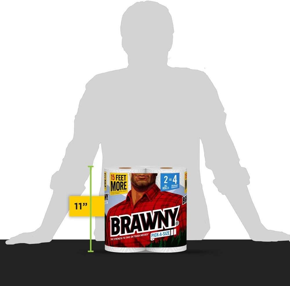 Brawny Paper Towels, 2 XL Rolls, Pick-a-Size, 2 = 4 Regular Rolls - Image 11