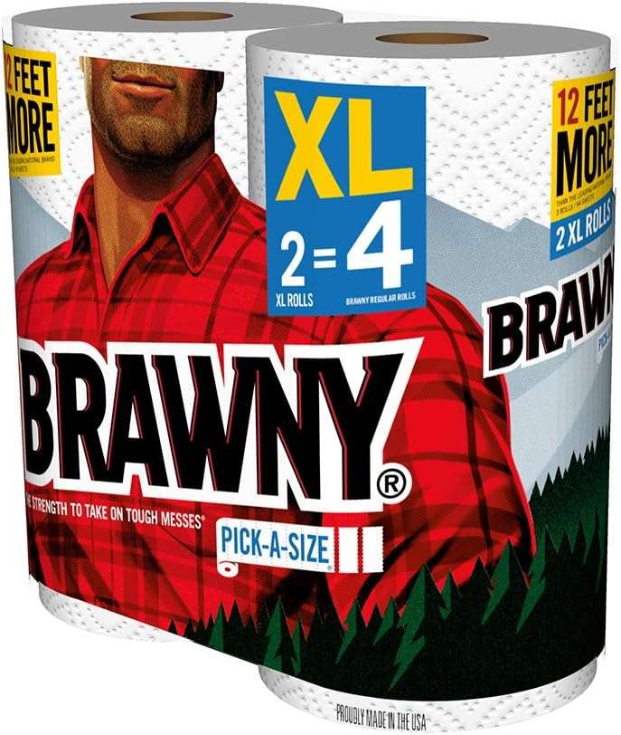 Brawny Paper Towels, 2 XL Rolls, Pick-a-Size, 2 = 4 Regular Rolls - Image 3