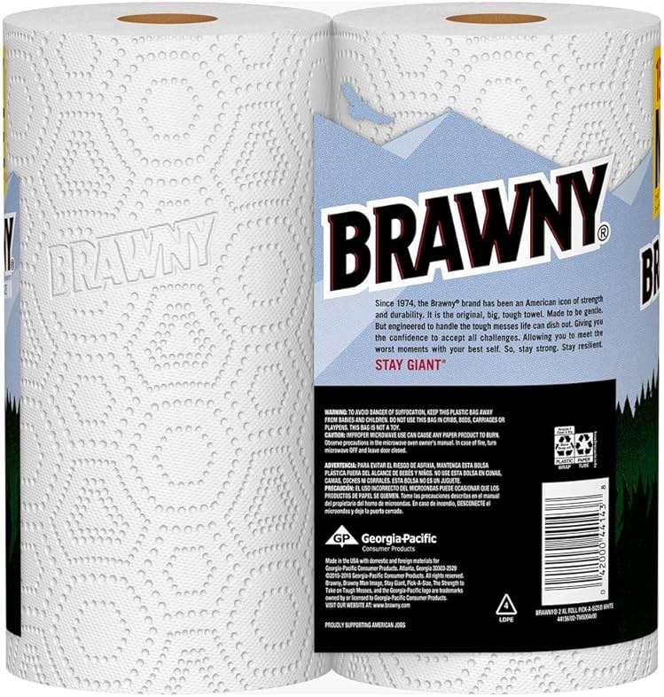 Brawny Paper Towels, 2 XL Rolls, Pick-a-Size, 2 = 4 Regular Rolls - Image 4