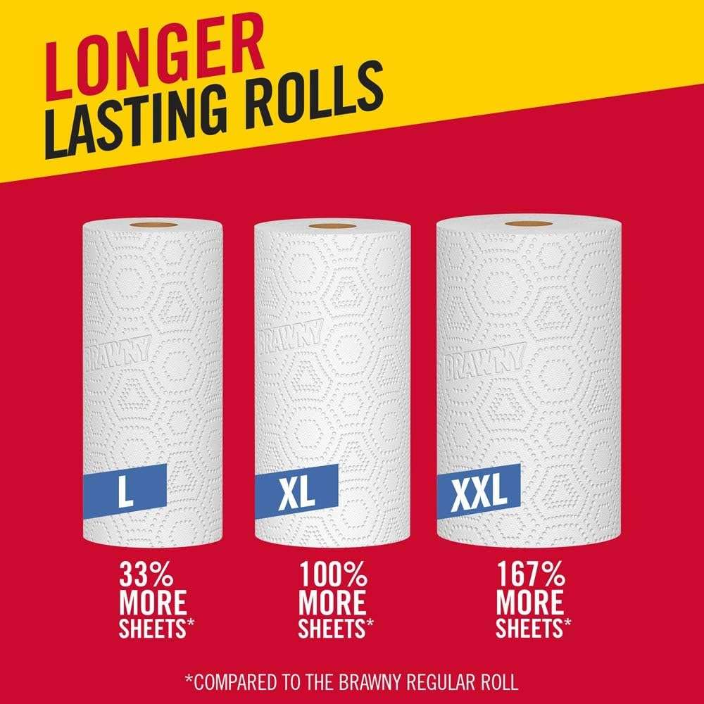 Brawny Paper Towels, 2 XL Rolls, Pick-a-Size, 2 = 4 Regular Rolls - Image 10