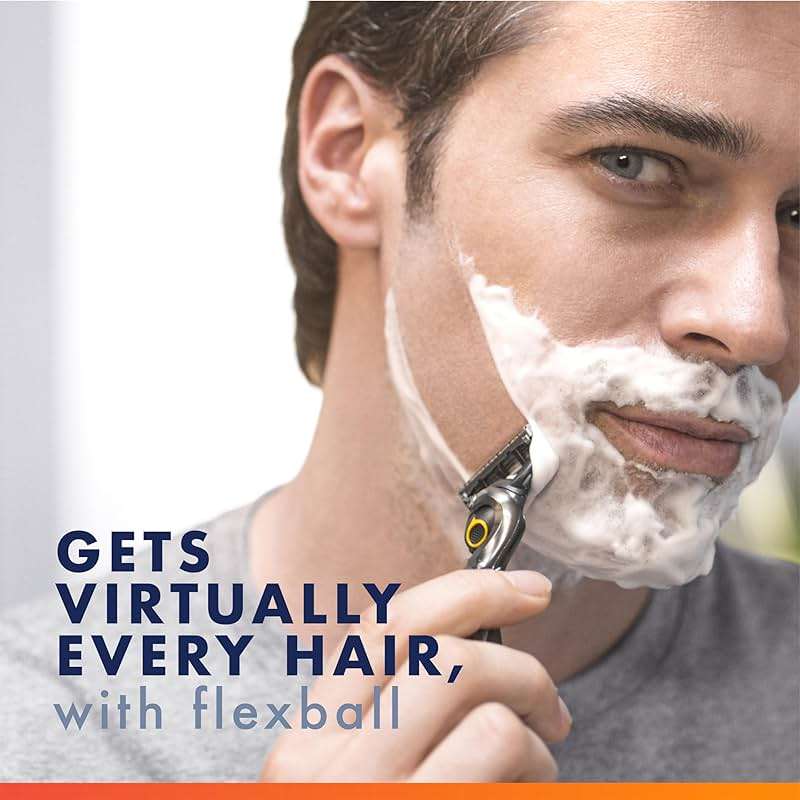 Gillette Fusion5 ProGlide Shield Shaving Razor for Men, 1 Power Razor Handle, 1 Refill, 2x Lubrication, Battery-Powered with FlexBall Handle and Precision Trimmer for Men - Image 3
