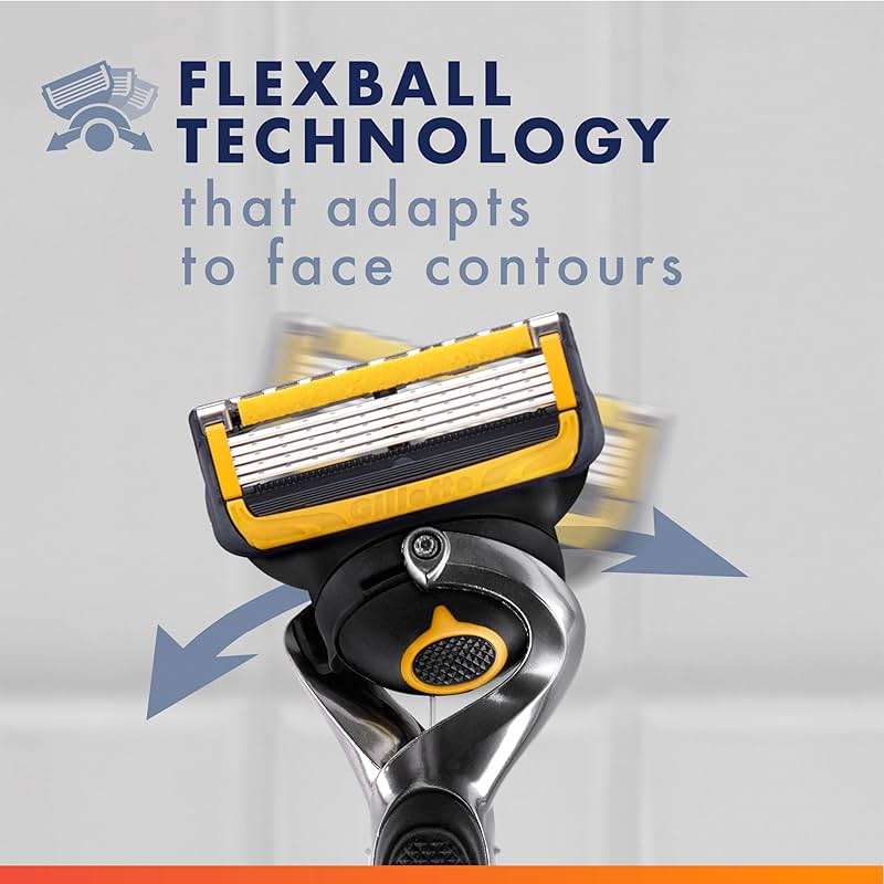Gillette Fusion5 ProGlide Shield Shaving Razor for Men, 1 Power Razor Handle, 1 Refill, 2x Lubrication, Battery-Powered with FlexBall Handle and Precision Trimmer for Men - Image 4