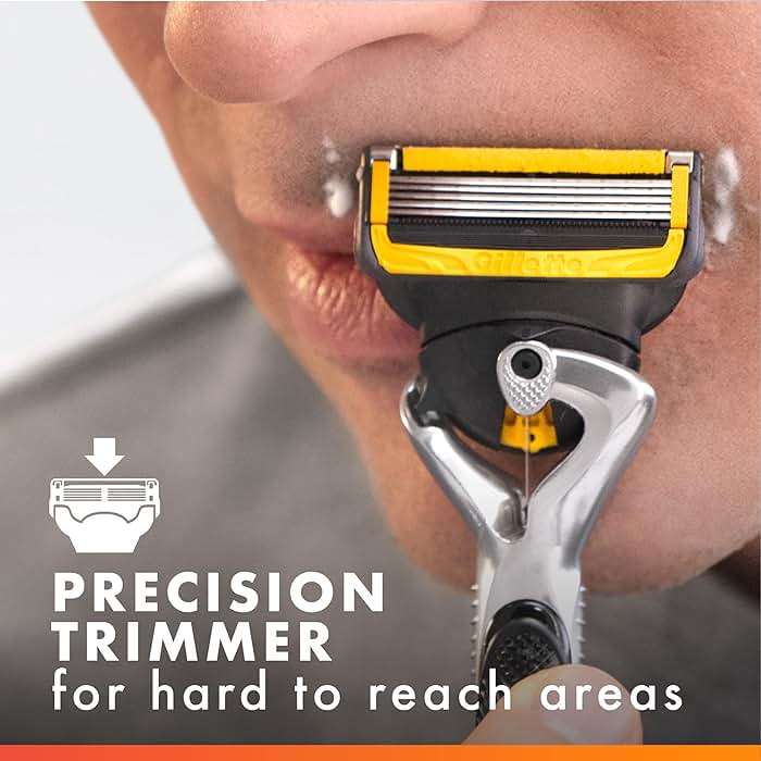 Gillette Fusion5 ProGlide Shield Shaving Razor for Men, 1 Power Razor Handle, 1 Refill, 2x Lubrication, Battery-Powered with FlexBall Handle and Precision Trimmer for Men - Image 6