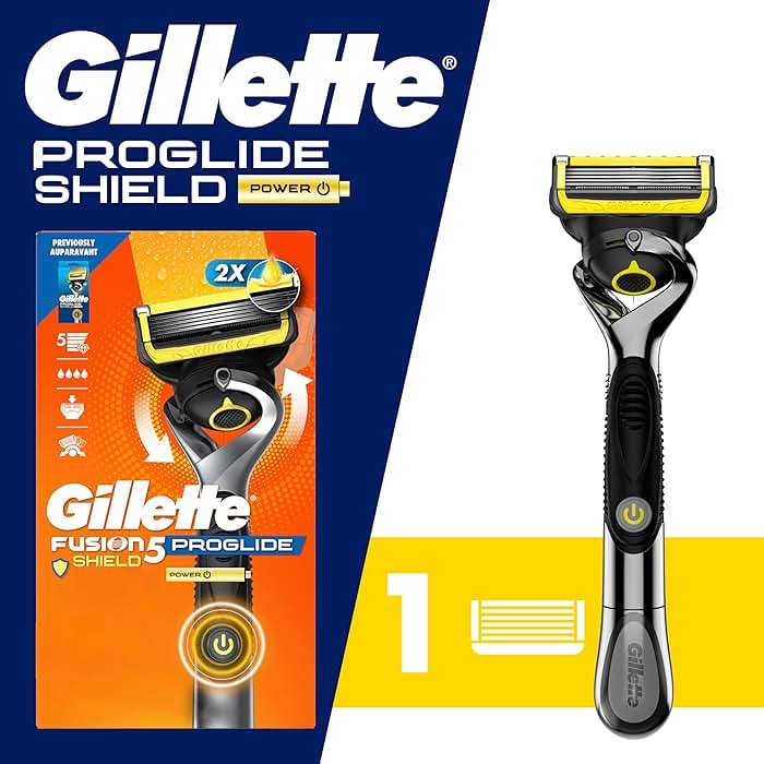 Gillette Fusion5 ProGlide Shield Shaving Razor for Men, 1 Power Razor Handle, 1 Refill, 2x Lubrication, Battery-Powered with FlexBall Handle and Precision Trimmer for Men - Image 9
