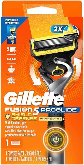Gillette Fusion5 ProGlide Shield Shaving Razor for Men, 1 Power Razor Handle, 1 Refill, 2x Lubrication, Battery-Powered with FlexBall Handle and Precision Trimmer for Men - Image 10