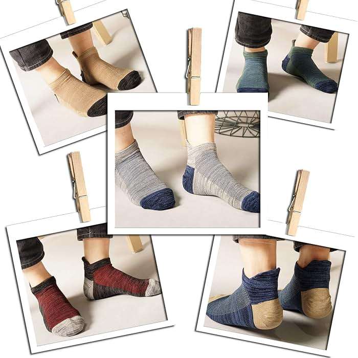 Mottee&Zconia Ankle Low Cut Socks for Men/Women Short Cotton Casual Anti-Skid Moisture Wicking Socks - Image 5