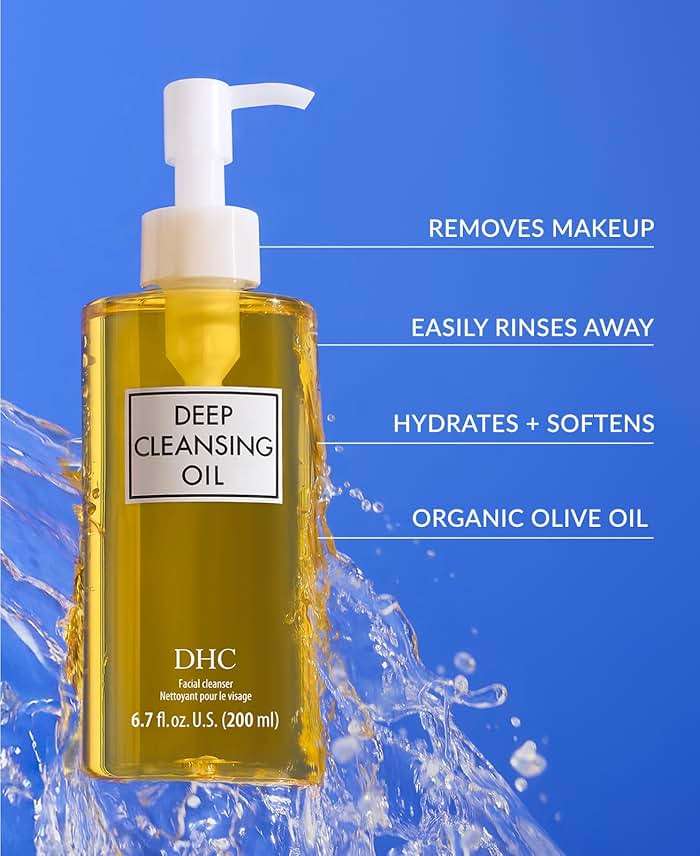 DHC Deep Cleansing Oil and Travel Size, Facial Cleansing Oil, Makeup Remover, Cleanses without Clogging Pores, Residue-Free, Fragrance and Colorant Free, For All Skin Types, 6.7 oz and 1 oz - Image 2