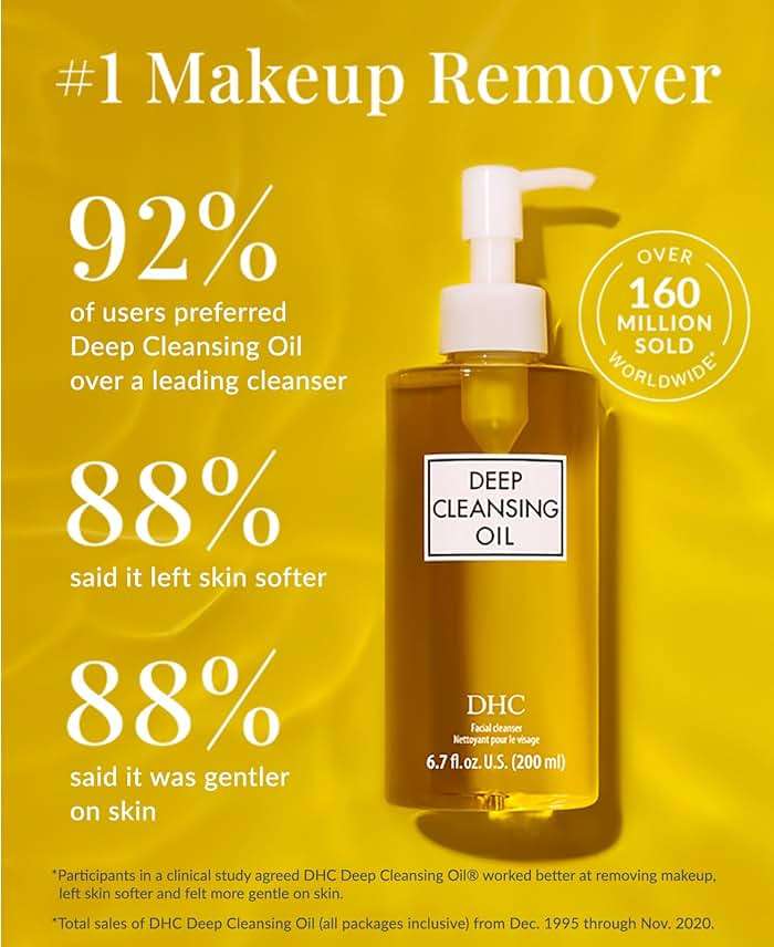 DHC Deep Cleansing Oil and Travel Size, Facial Cleansing Oil, Makeup Remover, Cleanses without Clogging Pores, Residue-Free, Fragrance and Colorant Free, For All Skin Types, 6.7 oz and 1 oz - Image 3
