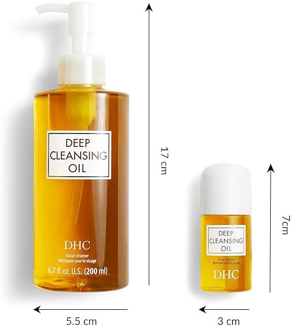 DHC Deep Cleansing Oil and Travel Size, Facial Cleansing Oil, Makeup Remover, Cleanses without Clogging Pores, Residue-Free, Fragrance and Colorant Free, For All Skin Types, 6.7 oz and 1 oz - Image 6
