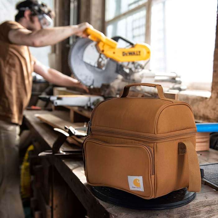 Carhartt Camping Cooler, Worksite Lunchbox, Soft Shell Lunch Bag for Construction Sites, Work and Everyday Use, Brown - Image 2