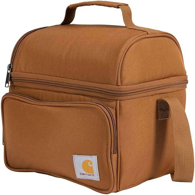 Carhartt Camping Cooler, Worksite Lunchbox, Soft Shell Lunch Bag for Construction Sites, Work and Everyday Use, Brown - Image 3