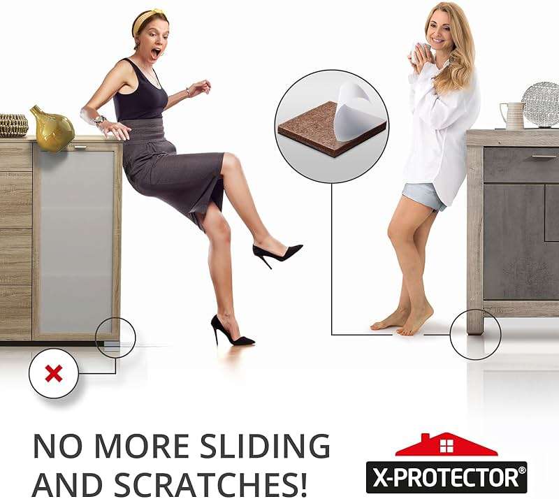 X-PROTECTOR Non Slip Furniture Pads – 12 Premium Furniture Grippers 3"! Best SelfAdhesive Rubber Feet Furniture Feet – Ideal Non Skid Furniture Pad Floor Protectors – Keep Furniture in Place! - Image 6