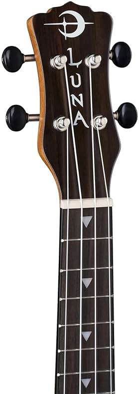 Luna Vintage Mahogany Concert Ukulele Pack with Tuner and Bag - Image 4