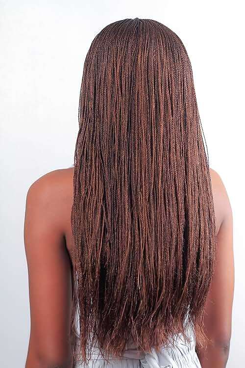 WOW BRAIDS Twisted Wigs, Micro Million Twist Wig - Color 30/33 mix - 22 Inches. Synthetic Hand Braided Wigs for Black Women. - Image 4