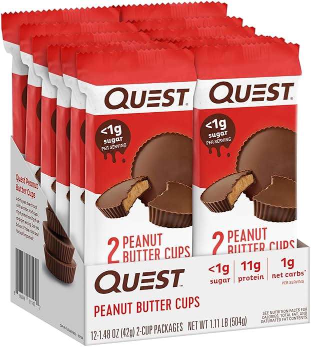 Quest Nutrition Peanut Butter Cups, 11g Protein, 1g Sugar, Low Carb, Gluten Free, Keto Friendly, 12 Count - Image 2