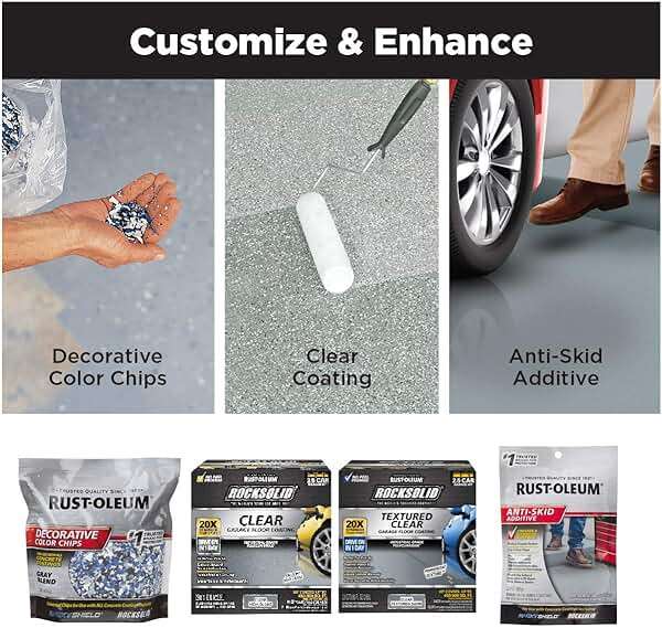 Rust-Oleum 293513 RockSolid Polycuramine Garage Floor Coating, 2.5 Car Kit, High Gloss Gray, 1 Count (Pack of 1) - Image 9