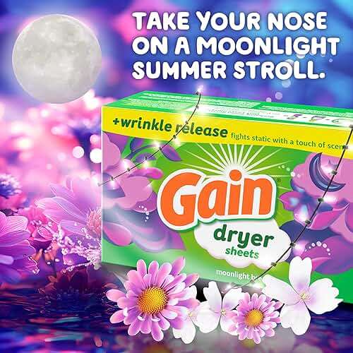 Gain Moonlight Breeze Anti Static Dryer Sheet, For Laundry Wrinkle Care, 240 Count - Image 3