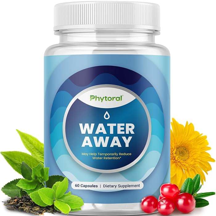 Water Retention Pills for Women & Men - Herbal Diuretic Supplements - Fluid Retention Supplement with Dandelion Leaf Extract & Green Tea for Bloating Relief - Pills for Leg & Feet Swelling - 60 Count - Image 1