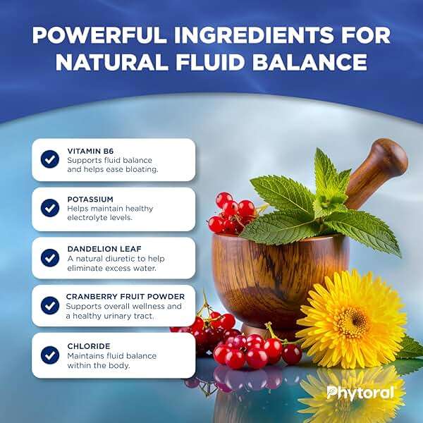 Water Retention Pills for Women & Men - Herbal Diuretic Supplements - Fluid Retention Supplement with Dandelion Leaf Extract & Green Tea for Bloating Relief - Pills for Leg & Feet Swelling - 60 Count - Image 4