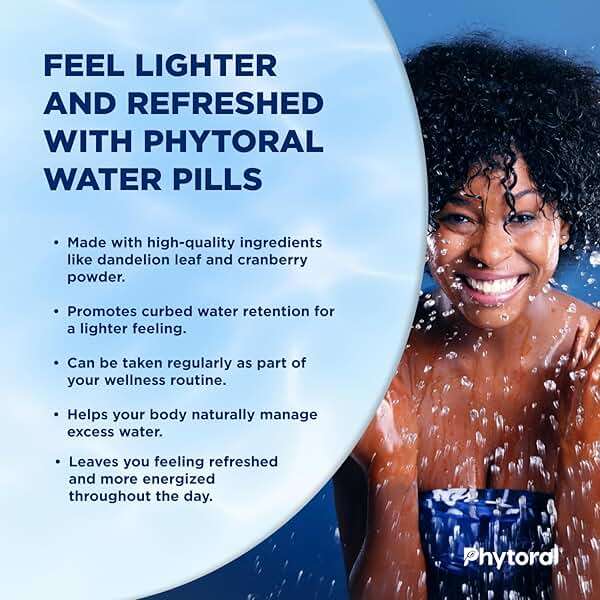 Water Retention Pills for Women & Men - Herbal Diuretic Supplements - Fluid Retention Supplement with Dandelion Leaf Extract & Green Tea for Bloating Relief - Pills for Leg & Feet Swelling - 60 Count - Image 7