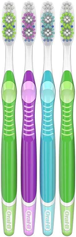 Oral-B 3D White Manual Toothbrush, 4-Pack, Stain Eraser, Soft Bristle Brushes, Adult Teeth Whitening, Daily Plaque Removal, Built-in Tongue Scraper Cheek Cleaner, Travel Size Toiletries - Image 9
