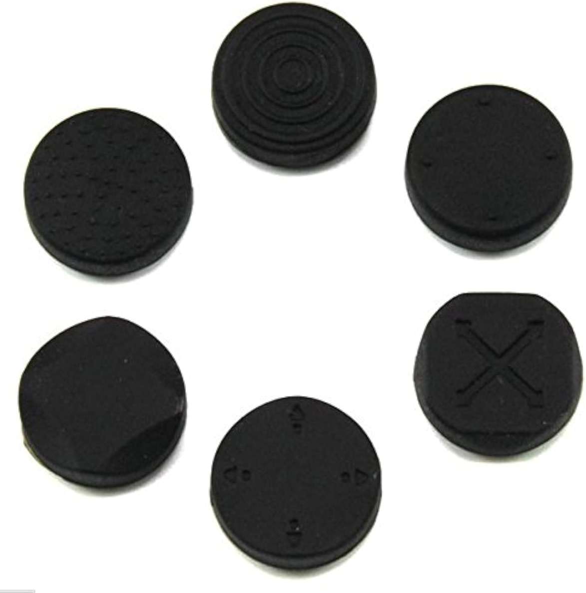 1 Set Analog Silicone Thumb Stick Grip Joystick Caps Cover for PSV 1000 2000 Black - Image 1