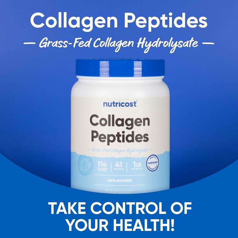 Nutricost Collagen Peptides Powder 1LB (454 G) - Grass Fed Bovine Collagen Hydrolysate (Unflavored) - Image 5
