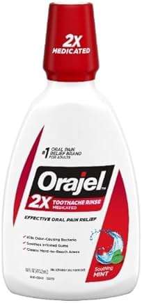 Orajel Toothache Rinse, Analgesic Astringent, Soothing Mint, 16 fl oz - Image 1