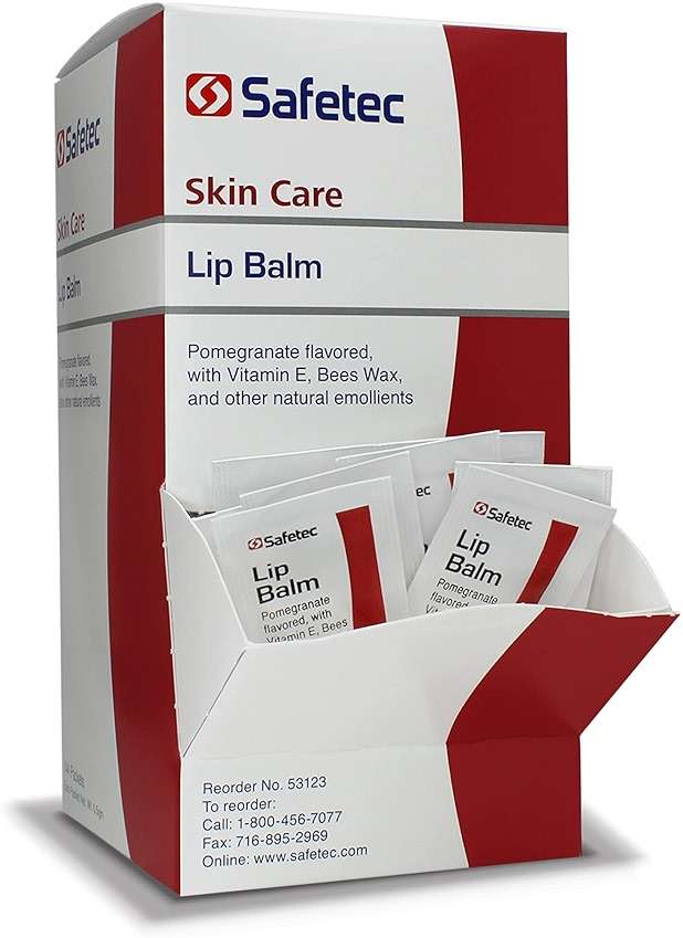 Safetec Lip Balm.5 g. Pouch 144 ct. Box (12 Boxes/case) - Image 1
