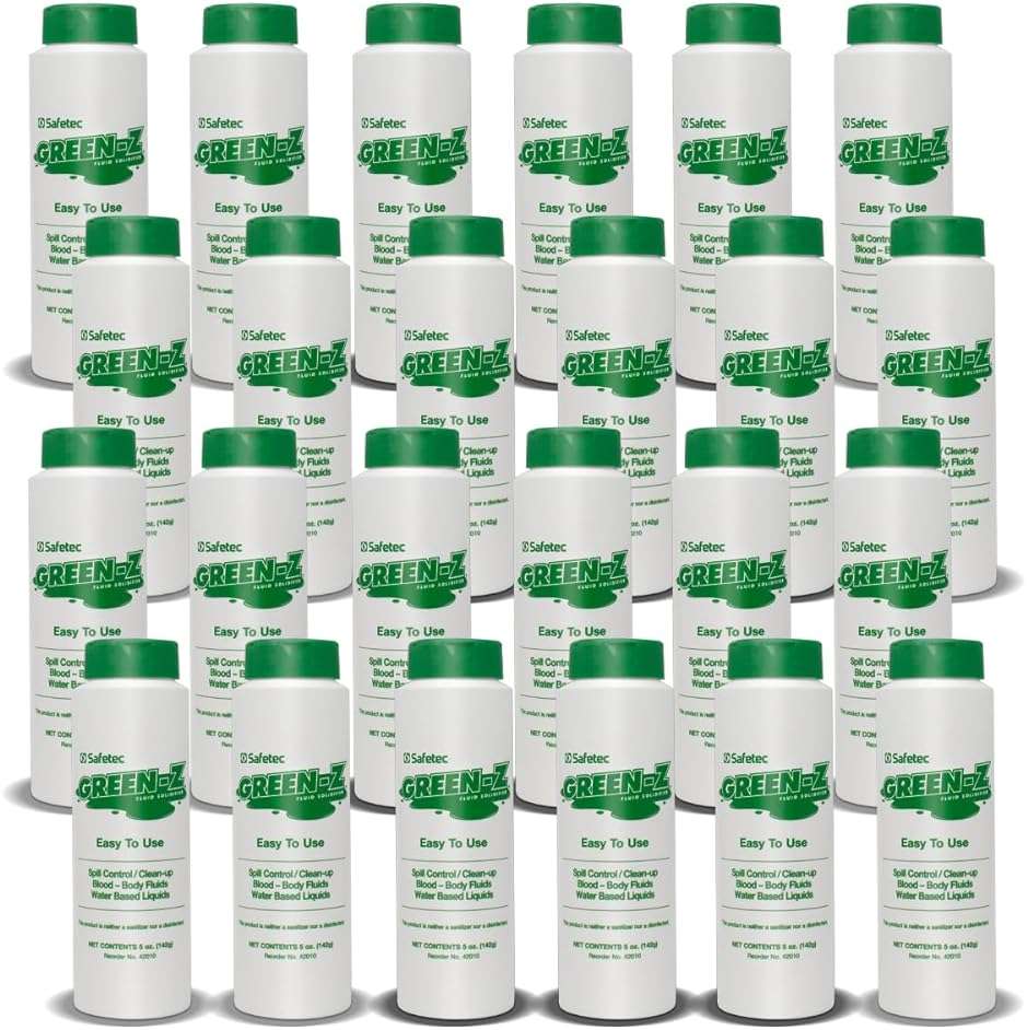 Safetec Green-Z Spill Control Solidifier, 5 oz. Shaker top Bottle (24 Bottles/case) - Image 2