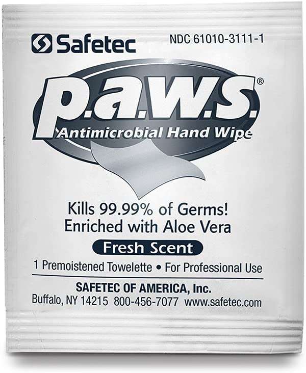 Safetec Paws Hand Wipes, 100 ct. (Individuals) Box (10 Boxes/case) - Image 2