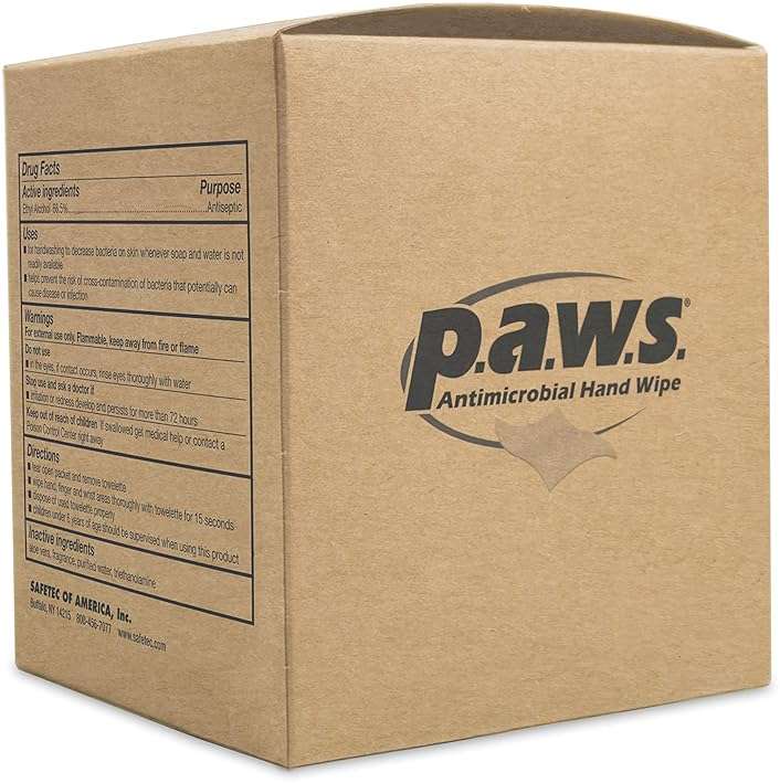 Safetec Paws Hand Wipes, 100 ct. (Individuals) Box (10 Boxes/case) - Image 8