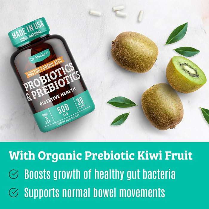 Prebiotics and Probiotics: Lactobacillus Gasseri, Lactobacillus Rhamnosus, Plantarum, Casei, Bifidobacterium longum, lactis, infantis. Probiotic Prebiotic, Pre and Probiotics for Digestive Health. - Image 4