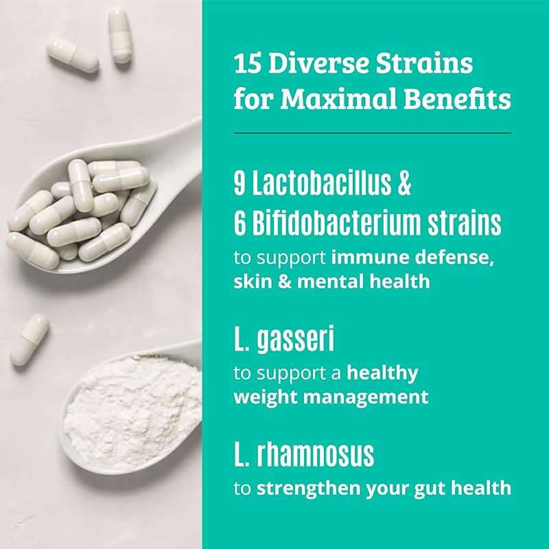 Prebiotics and Probiotics: Lactobacillus Gasseri, Lactobacillus Rhamnosus, Plantarum, Casei, Bifidobacterium longum, lactis, infantis. Probiotic Prebiotic, Pre and Probiotics for Digestive Health. - Image 6