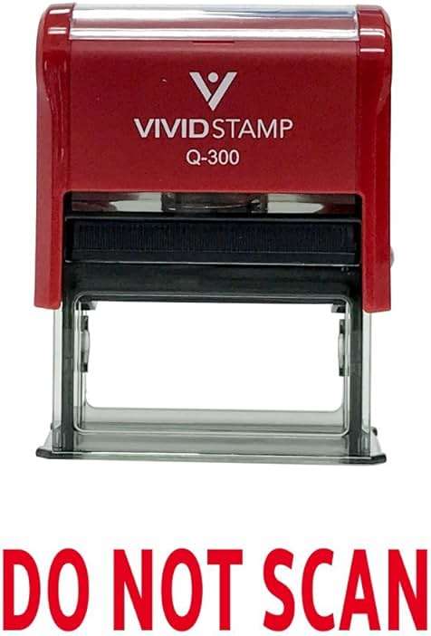 DO NOT SCAN Self Inking Rubber Stamp (Red Ink) - Large - Image 2