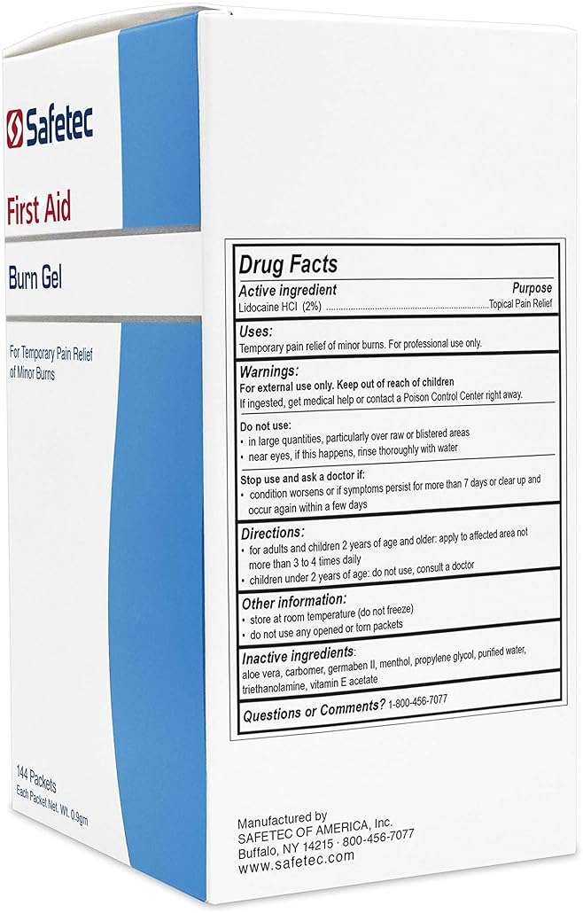 Safetec Burn Gel.9 g. Pouch 144 ct. Box (12 Boxes/case) - Image 6