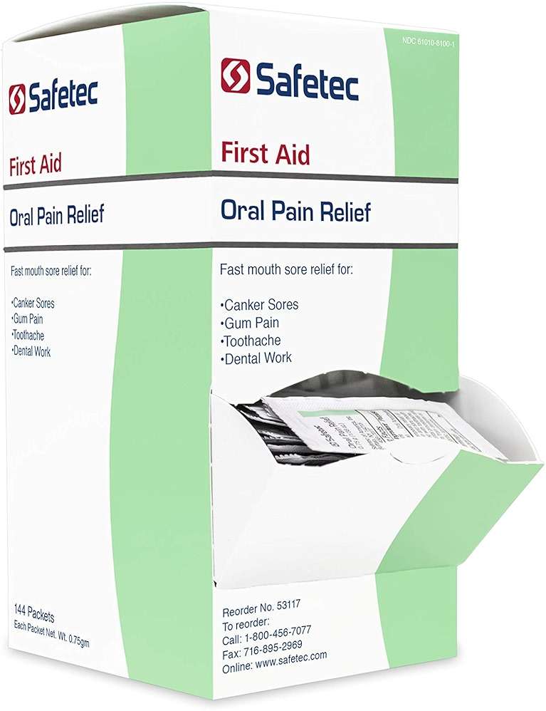 Safetec Oral Pain Relief Gel.75 g. Pouch 144 ct. Box (12 Boxes/case) - Image 2