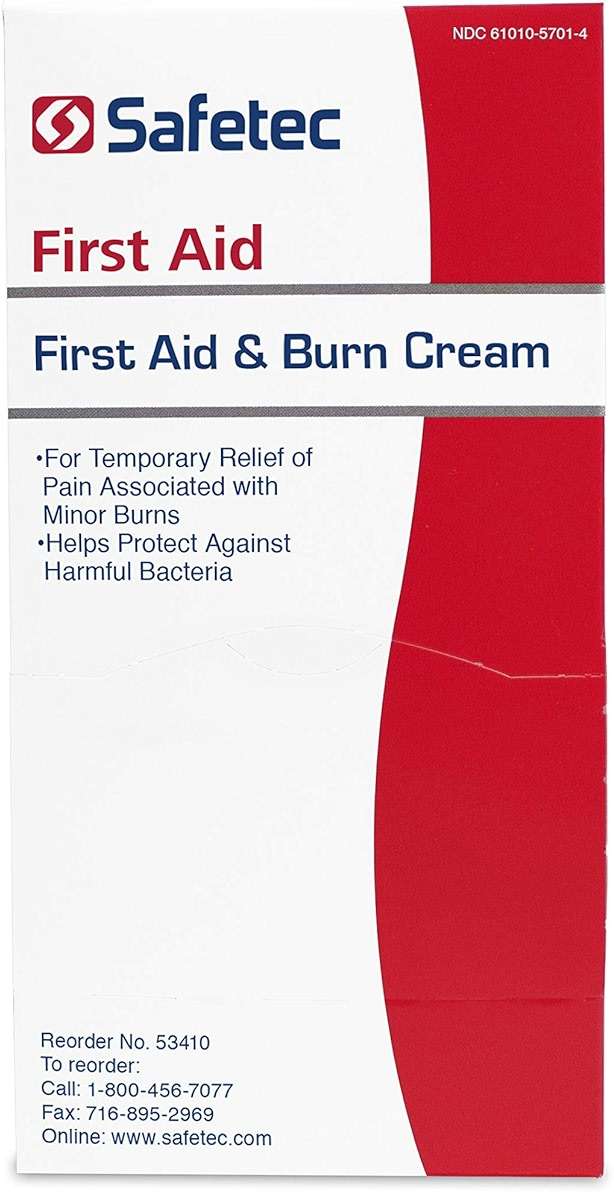 Safetec First Aid Burn Cream.9 g. Pouch 144 ct. Box (12 Boxes/case) - Image 2