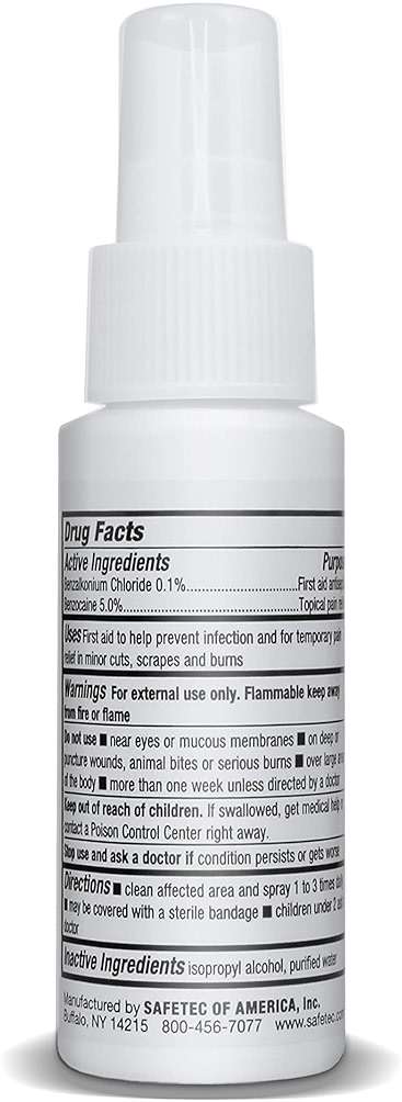 Safetec Antiseptic Cleaner Spray, 2 oz. Spray Bottle (24 Bottles/case) - Image 2