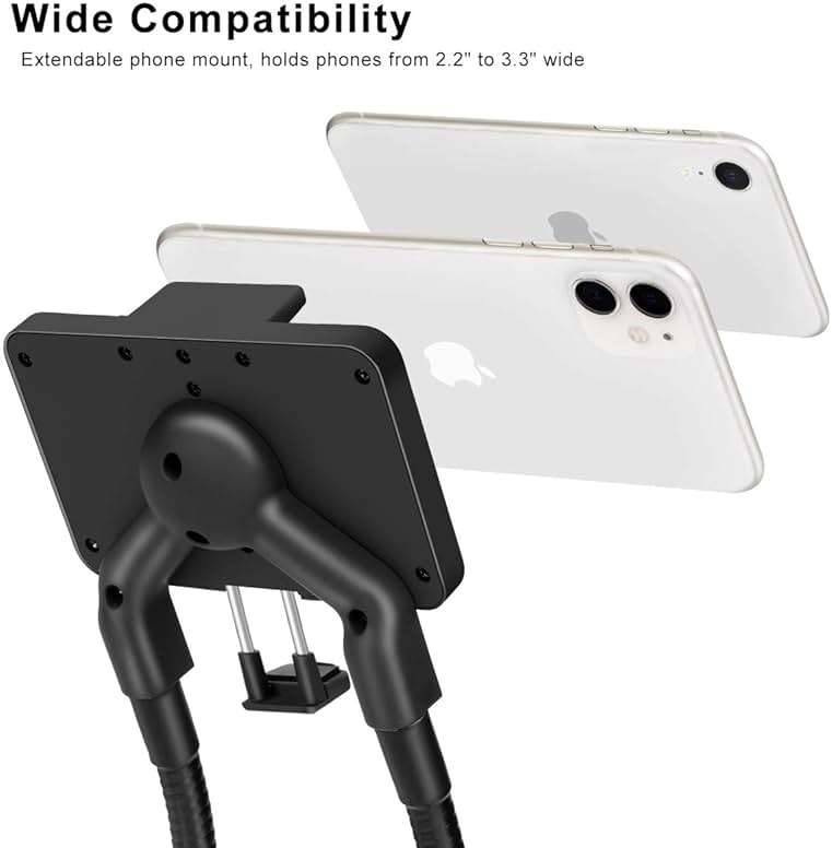 B-Land Cell Phone Holder, Universal Mobile Phone Stand, Lazy Bracket, DIY Flexible Mount Stand with Multiple Function (Black) - Image 3