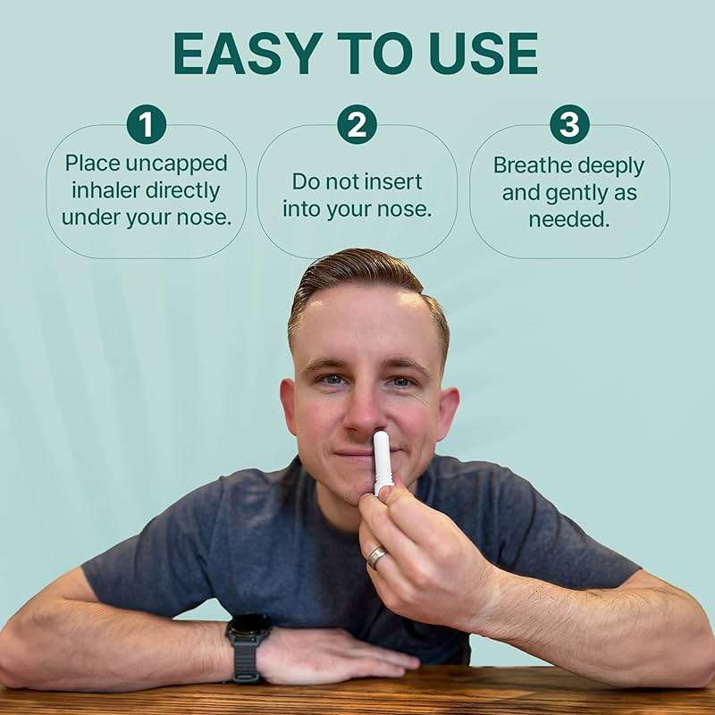 Basic Vigor Pocket Neti Breathe Easy Himalayan Salt Aromatherapy Sinus Inhaler 2 Pack with Essential Oils. Natural Nasal Stick/Nasal Inhaler with Eucalyptus. Made in the USA. - Image 3