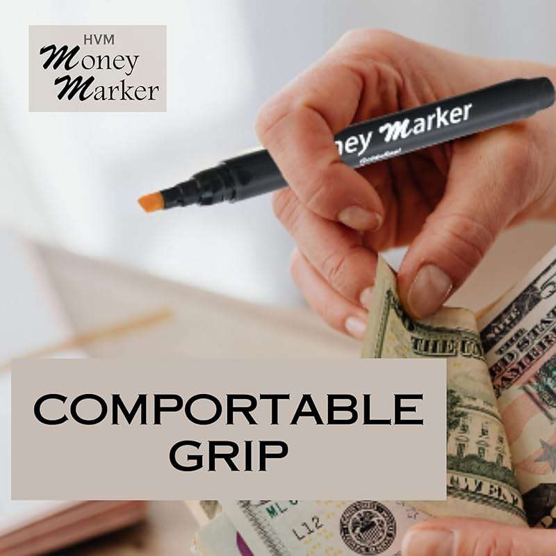 HVM Counterfeit Money Detector Pen (5 Counterfeit Pens) - Money Marker Bill Detector Pen with Upgraded Chisel Tip - Detect Fake Bills, Universal False Currency Checker Pack - Image 7