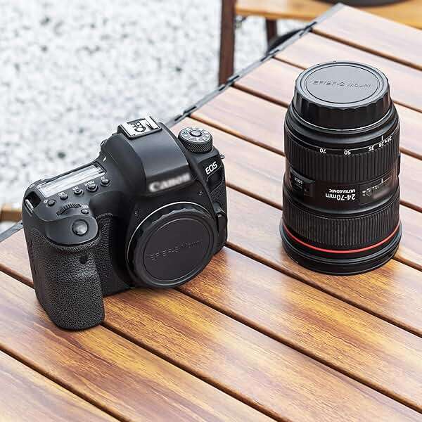 JJC 2-Pack Body Cap Cover and Rear Lens Cap Kit for Canon EOS Rebel T6 T7 T5 T4i T5i T6i T6s T7i T8i SL1 SL2 SL3 60D 70D 77D 80D 90D 5D Mark II III IV 6D 7D & More Canon DSLR Camera with EF EF-S Lens - Image 7