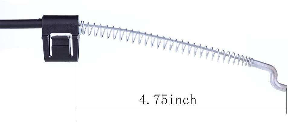 2 Pieces Recliner Release Cable Replacement D-Ring Pull Handle, Exposed Length 4.75" with S Tip | D-Ring Pull Handle, Exposed Length 4.75", with S Tip - Image 4