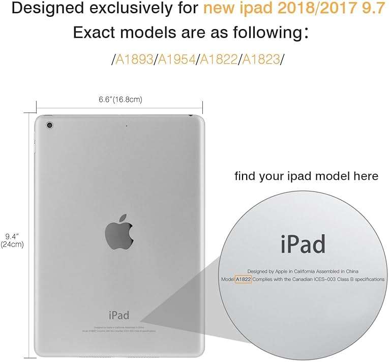 MoKo Case Fit 2018/2017 iPad 9.7 5th / 6th Generation - Slim Lightweight Smart Shell Stand Cover with Translucent Frosted Back Protector Fit Apple iPad 9.7 Inch 2018/2017, Rose Gold(Auto Wake/Sleep) - Image 2