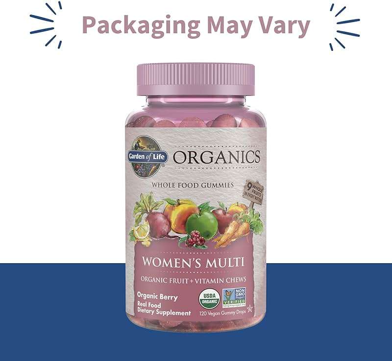 Garden of Life Organics Women's Multivitamin Gummies, Berry, 120 Gummies | Multivitamin for Women with Methyl B12, C & D3, USDA Organic, Non-GMO, Vegan - Image 2